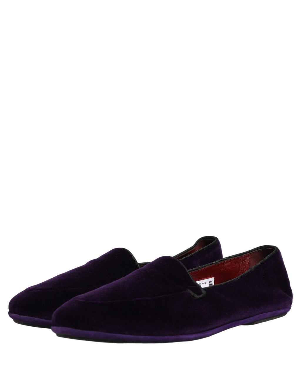 Dolce & Gabbana Violet Velvet Slip On Men Flats Loafers Shoes