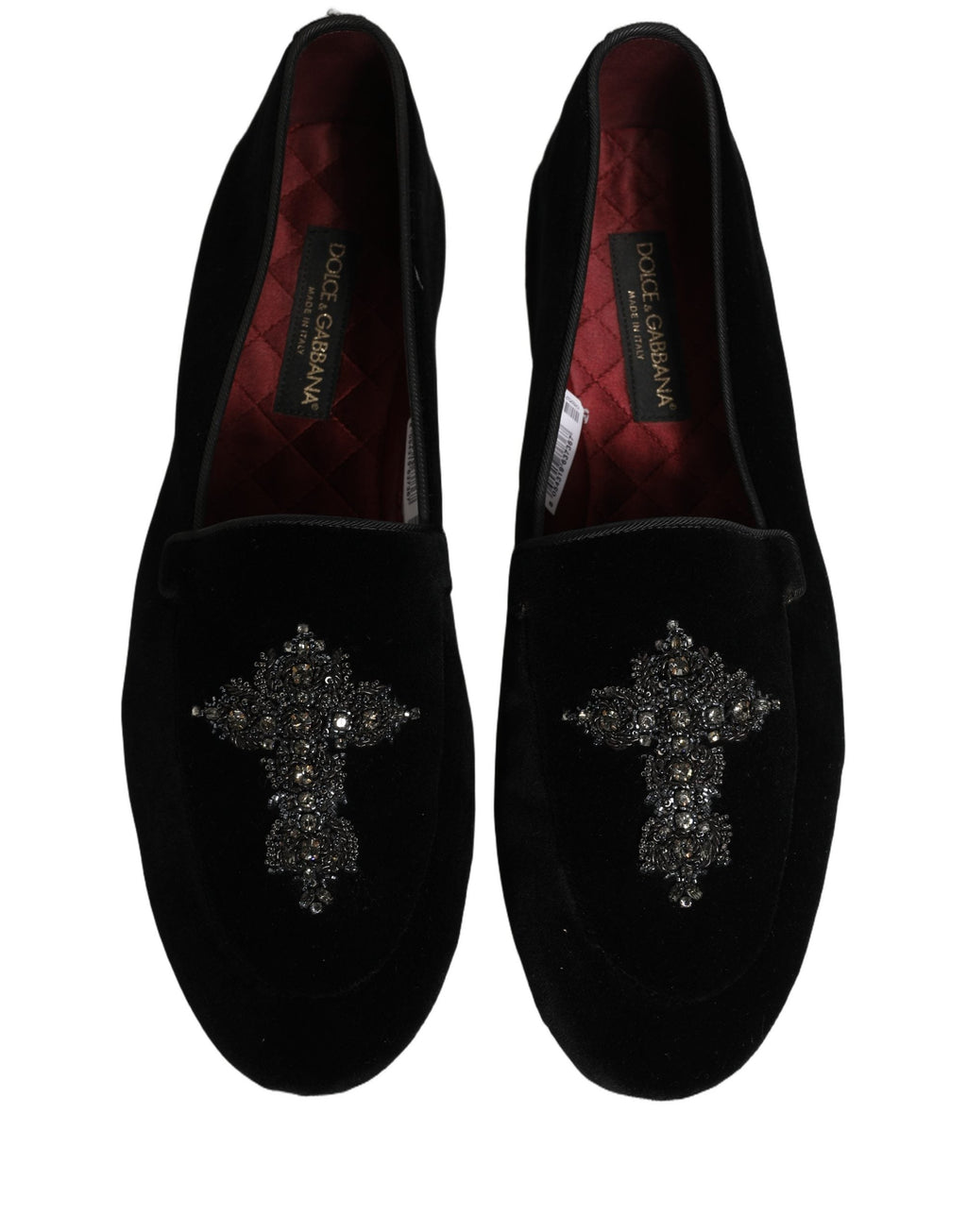 Dolce & Gabbana Black Suede Embellished Dress Loafers Shoes