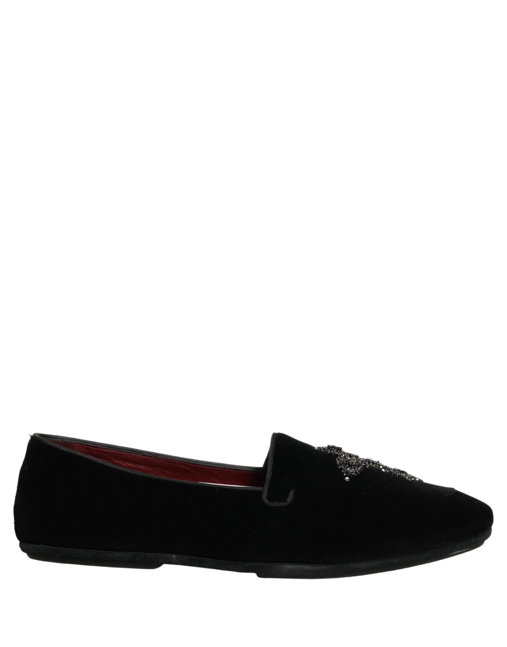 Dolce & Gabbana Black Suede Embellished Dress Loafers Shoes