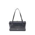 Jil Sander Black Calf Leather Bos Taurus Shoulder Bag