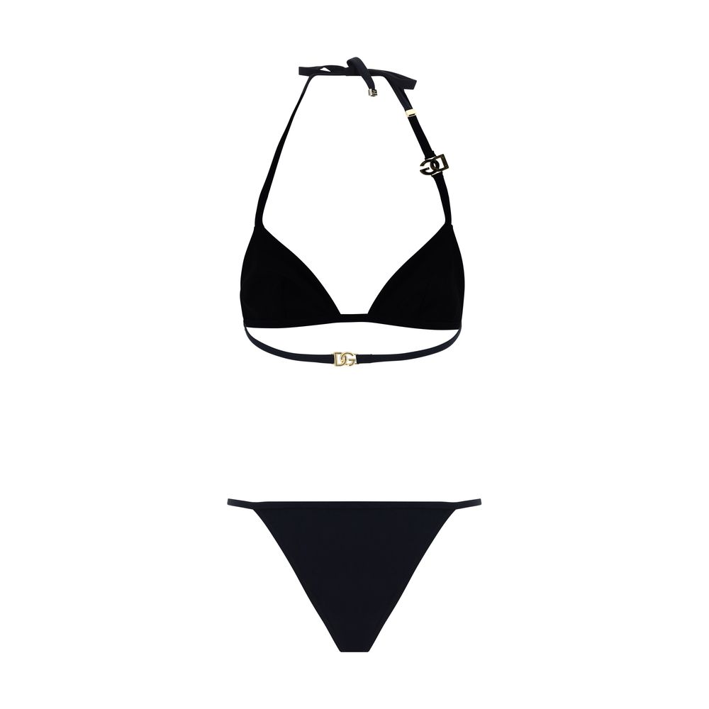 Dolce & Gabbana Black Nylon Bikini
