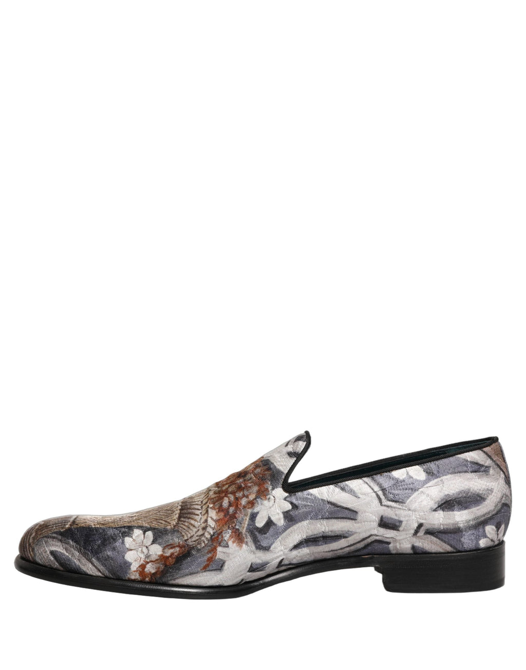 Dolce & Gabbana Multicolor Floral Tapestry Embroidery Loafer Shoes