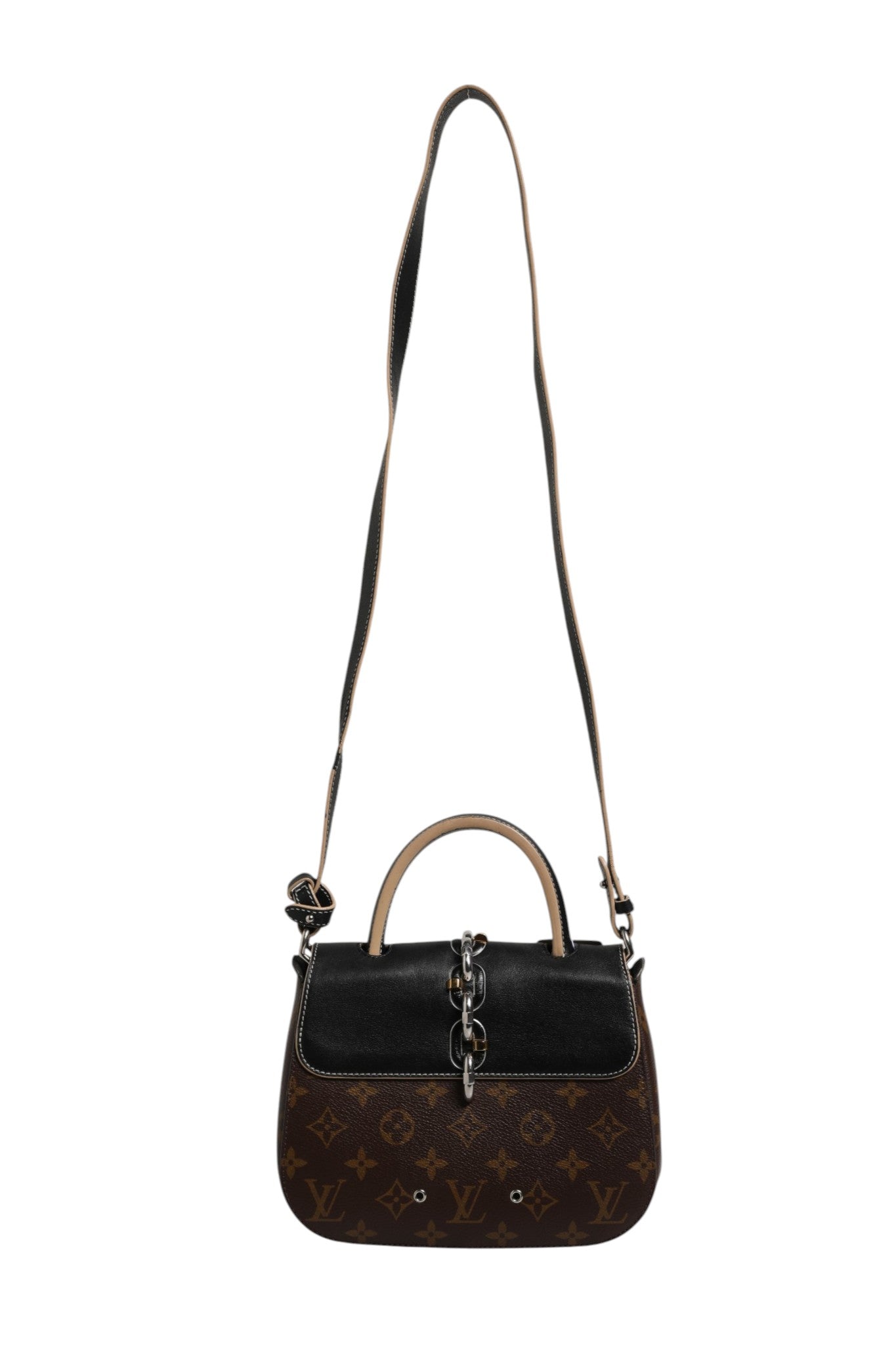 Louis Vuitton Calfskin Monogram Chain It Bag PM Black