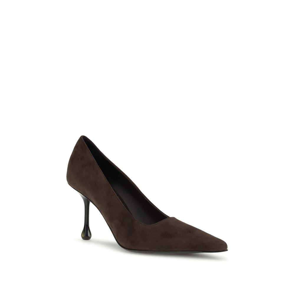 Jimmy Choo Brown Leather High Heel Pumps