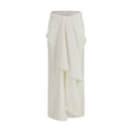 Givenchy White Wool Oves Aries Long Skirt