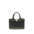 Valentino Garavani Black Calf Leather Bos Taurus Handbag