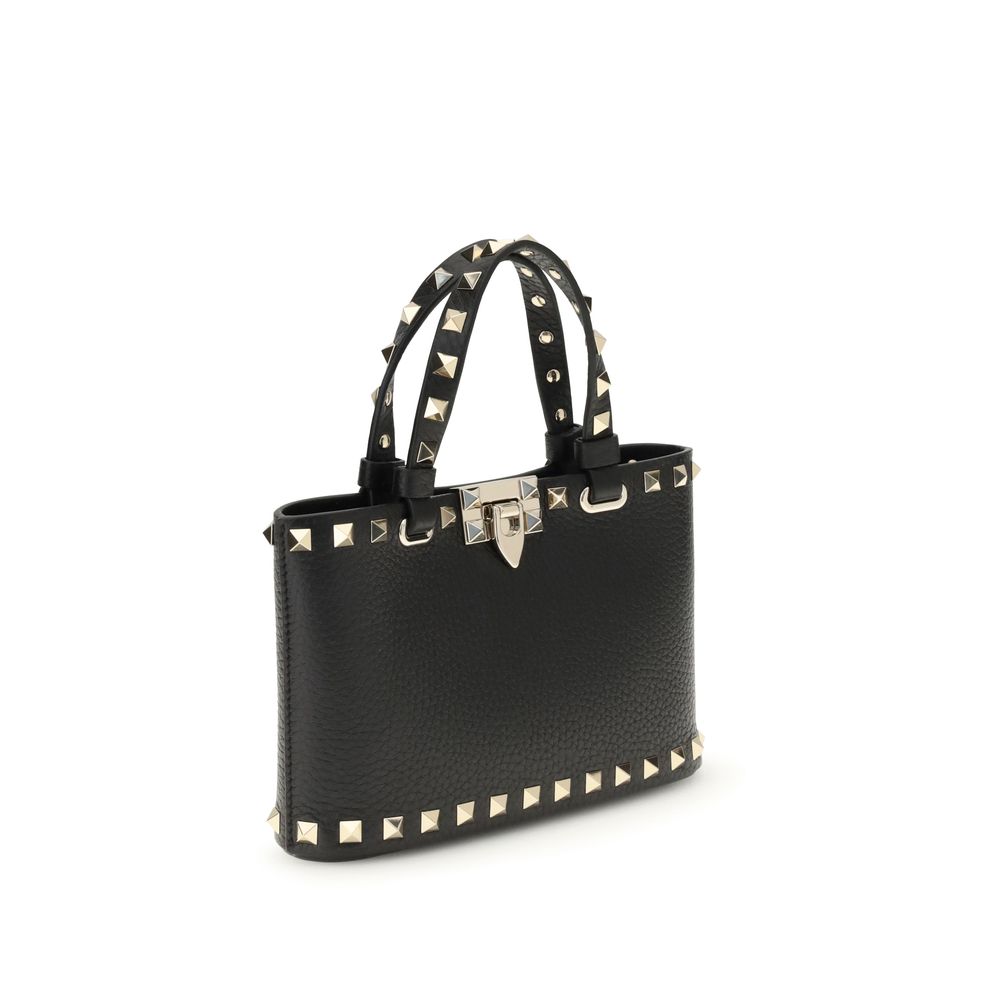 Valentino Garavani Black Calf Leather Bos Taurus Handbag
