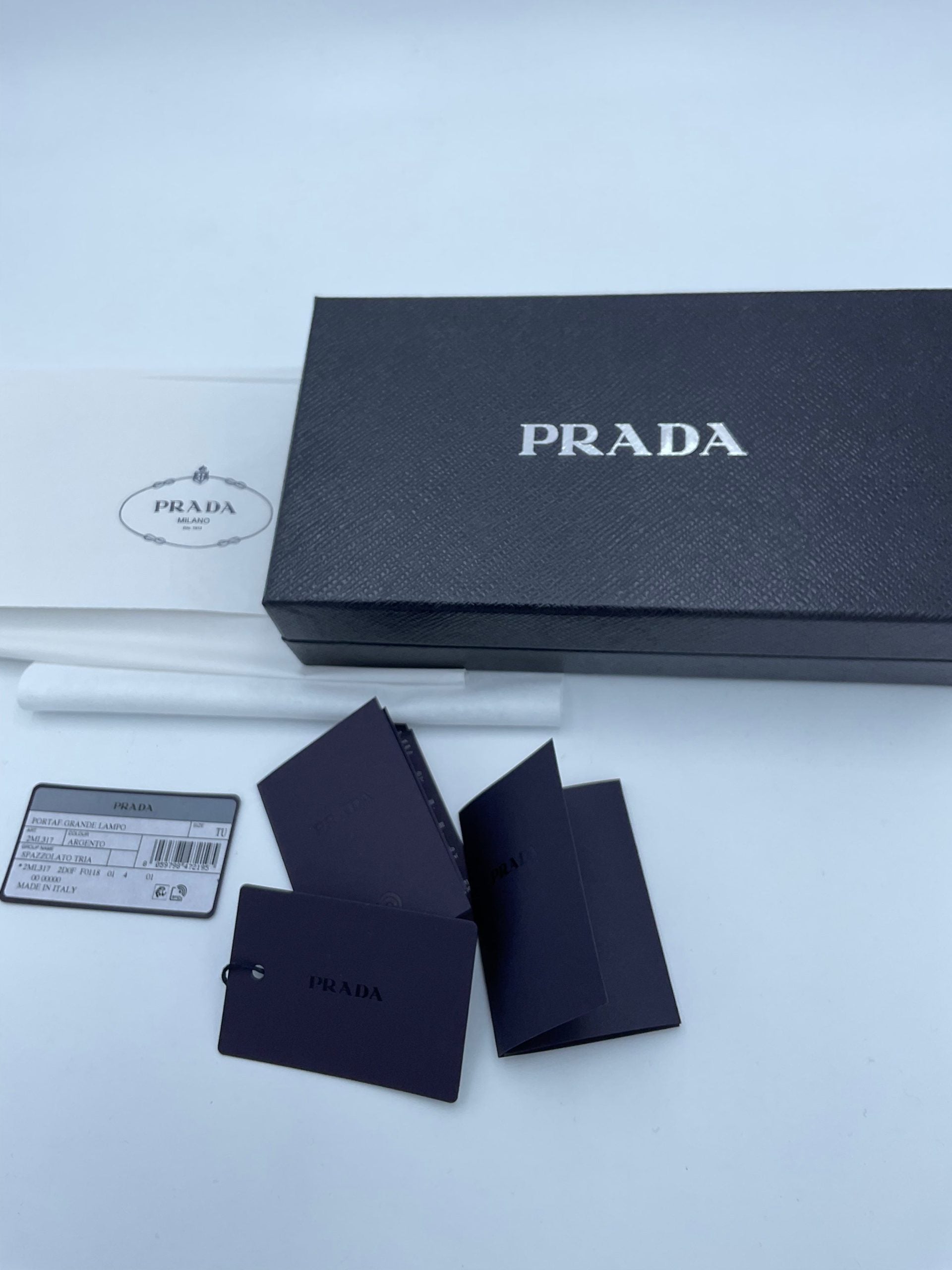 Prada PRADA Laminated Leather Wallet Prada
