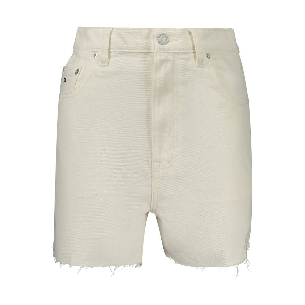 Tommy Hilfiger White Cotton Women Shorts