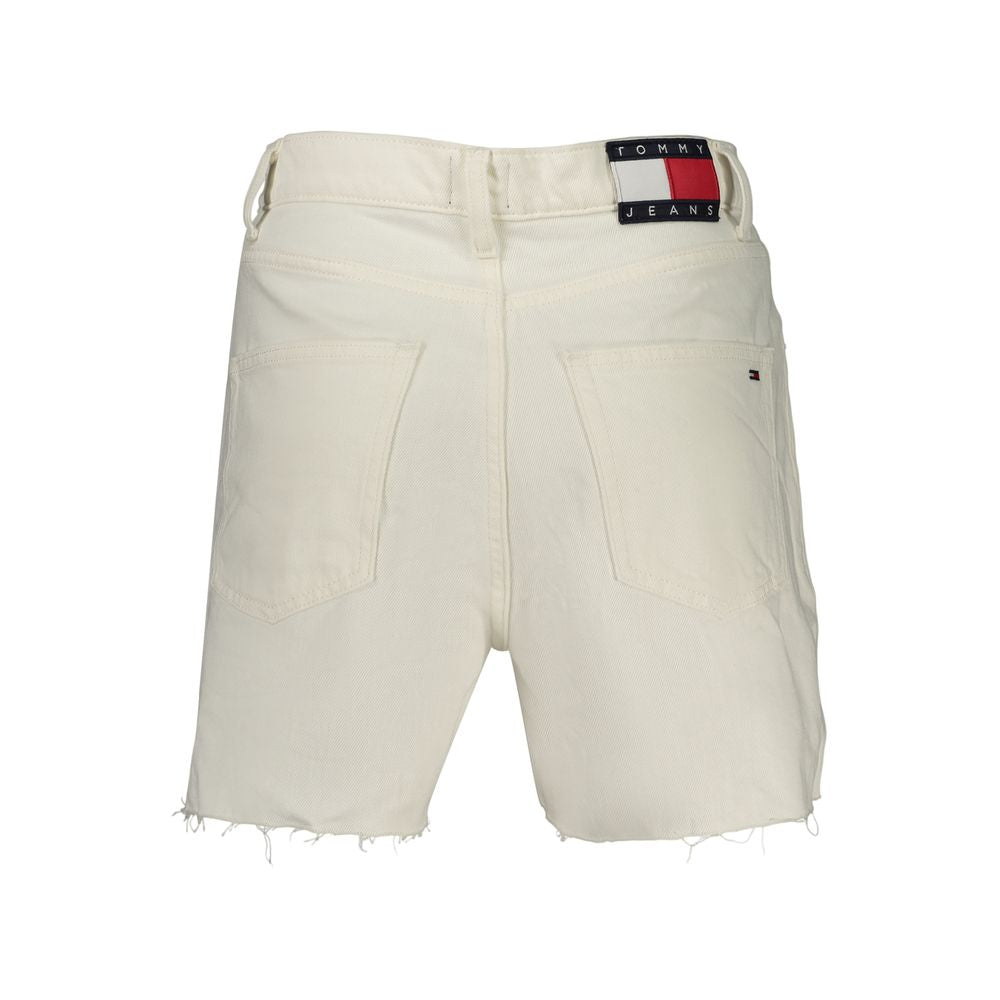 Tommy Hilfiger White Cotton Women Shorts