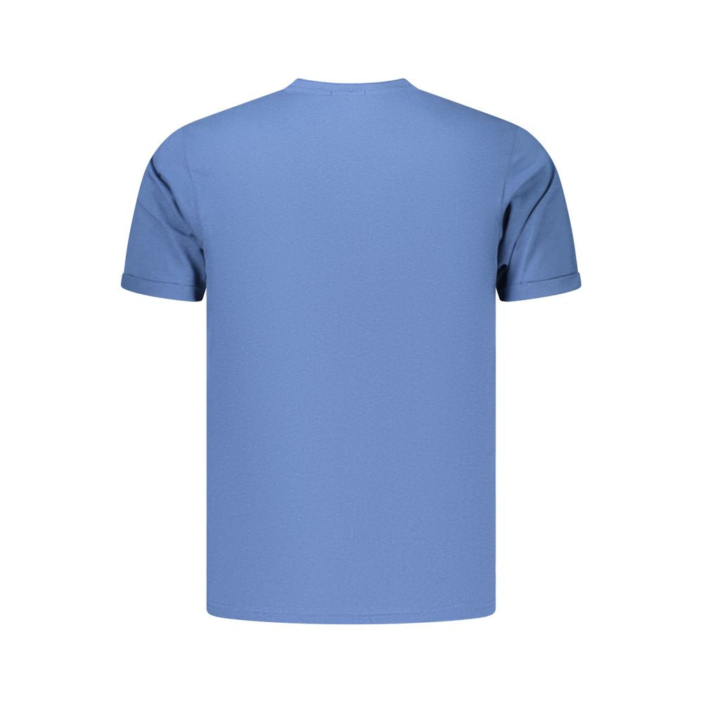 Coveri Moving Blue Cotton Men's T-Shirt