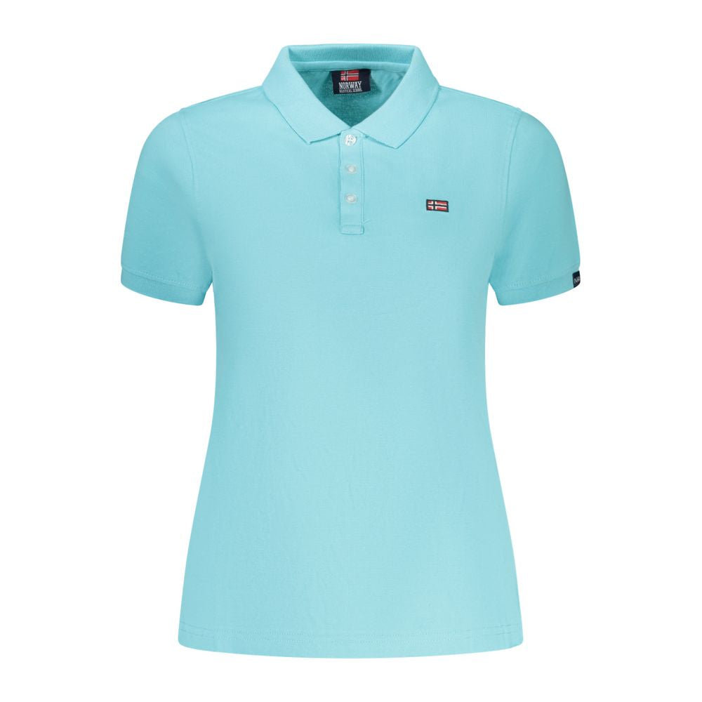 Norway 1963 Azzurro Cotton Womens Polo