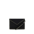 Valentino Garavani Black Calf Leather Bos Taurus Clutch Bag