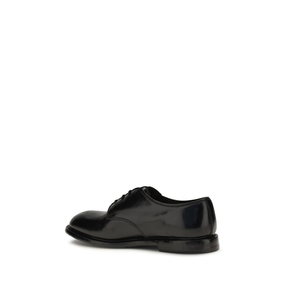 Premiata Black Calf Leather Bos Taurus Oxfords And Derbies