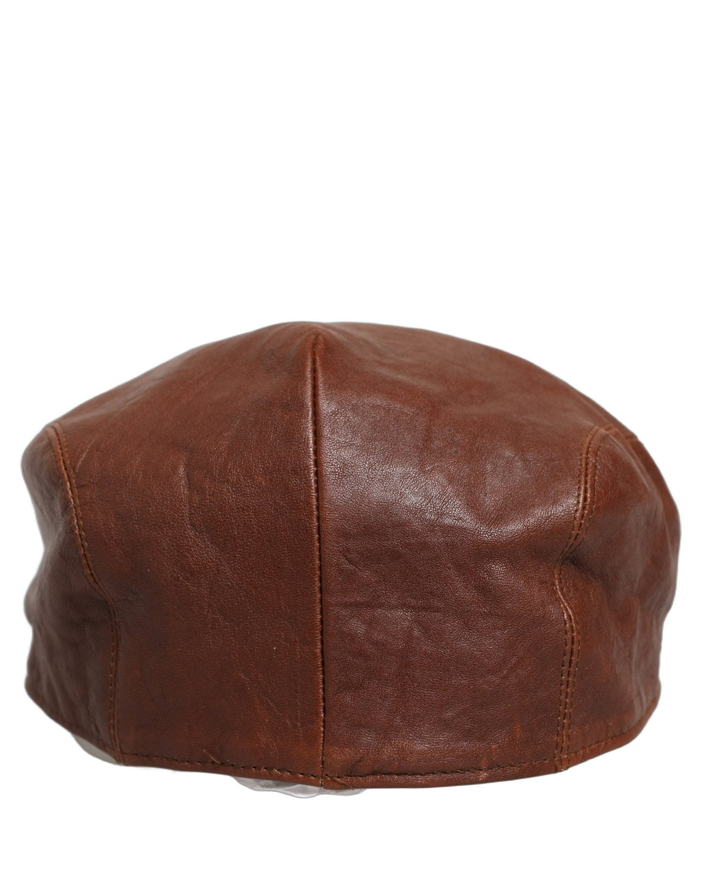 Dolce & Gabbana Men Brown Lamb Leather Newsboy Cloth Capello Hat