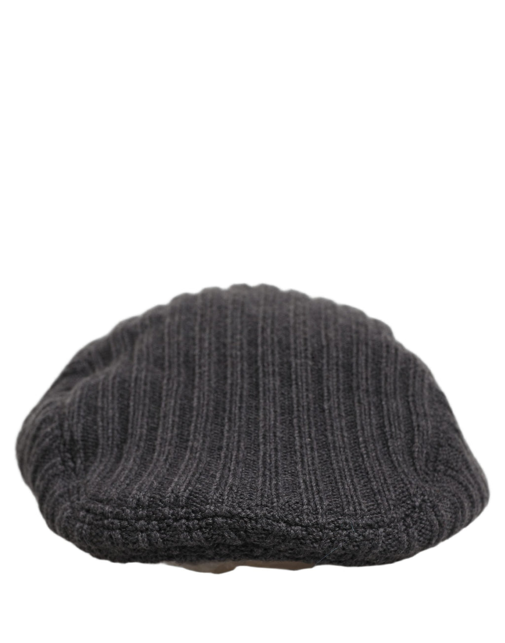 Dolce & Gabbana Men Dark Gray Wool Knitted Newsboy Capello Hat