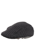 Dolce & Gabbana Men Dark Gray Wool Knitted Newsboy Capello Hat