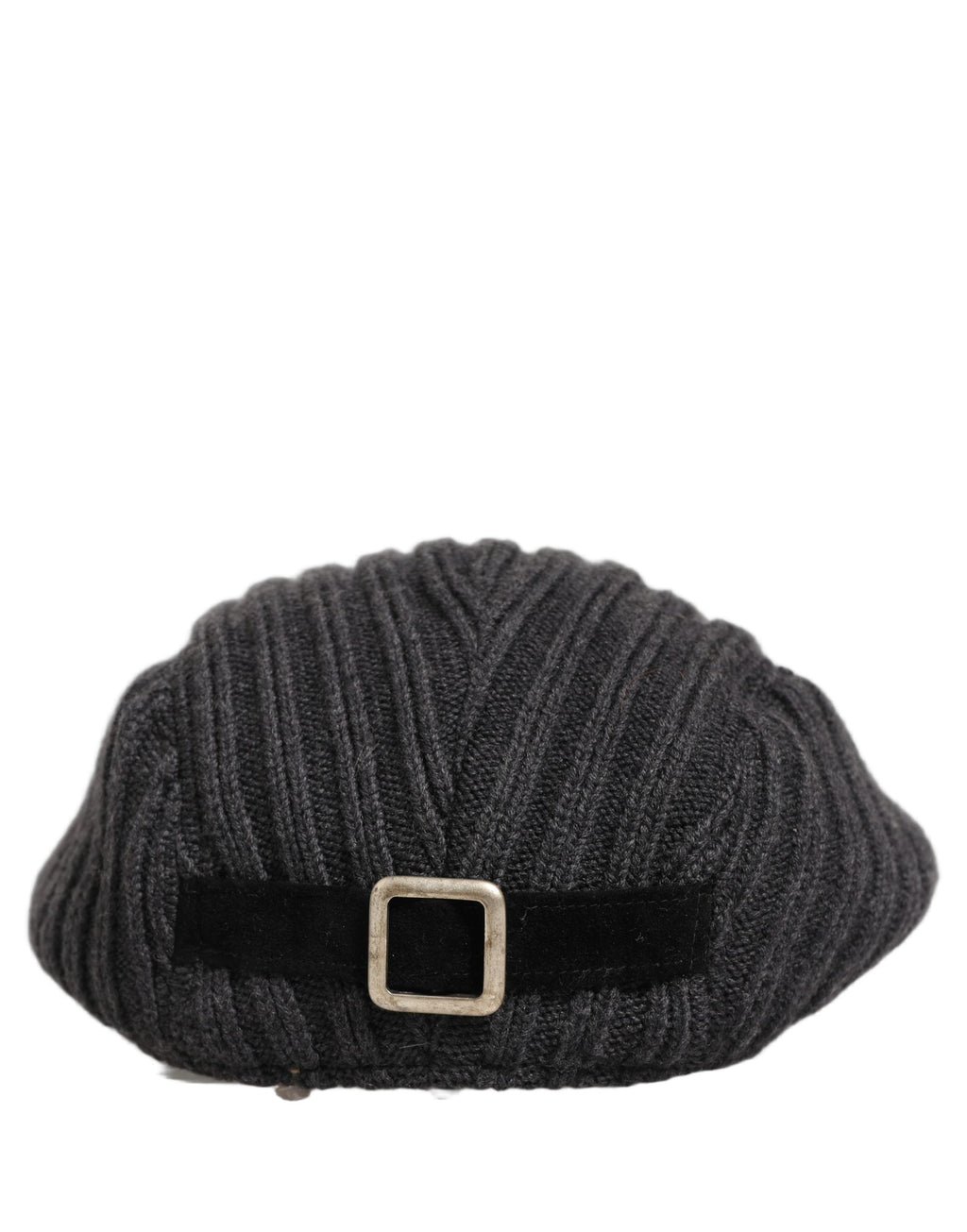 Dolce & Gabbana Men Dark Gray Wool Knitted Newsboy Capello Hat