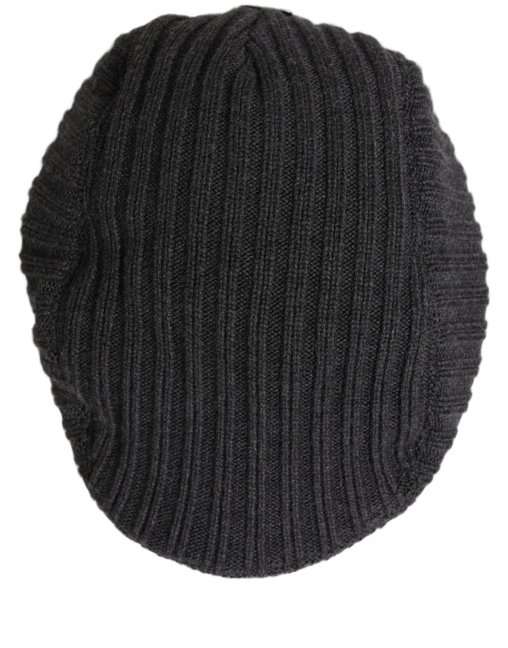 Dolce & Gabbana Men Dark Gray Wool Knitted Newsboy Capello Hat