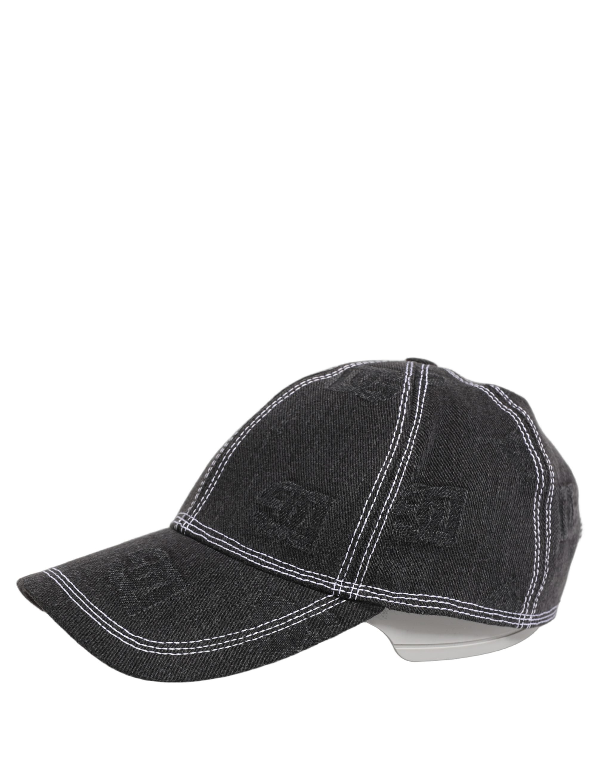 Dolce & Gabbana Men Black Cotton 6 Panel Baseball Capello Hat