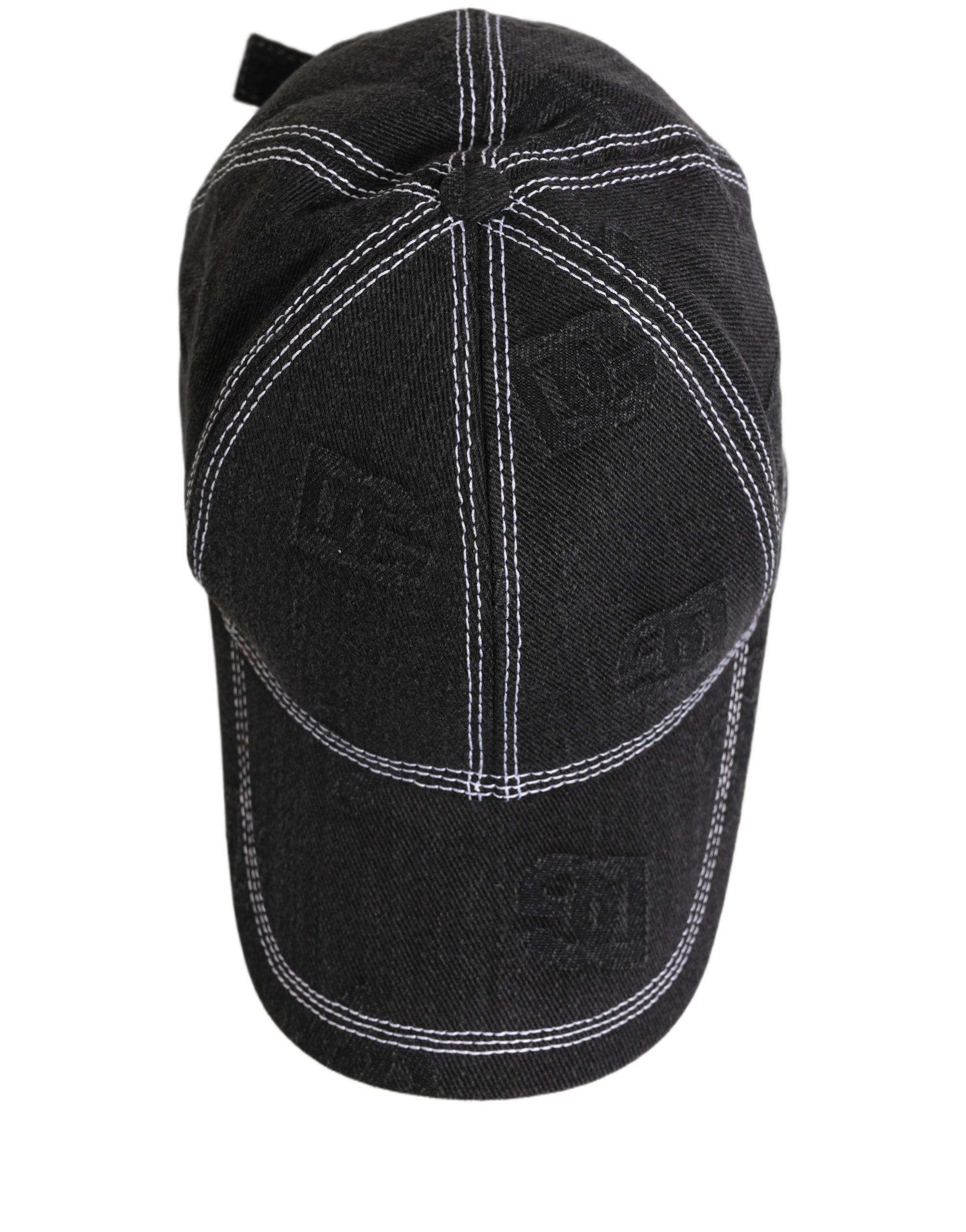 Dolce & Gabbana Men Black Cotton 6 Panel Baseball Capello Hat