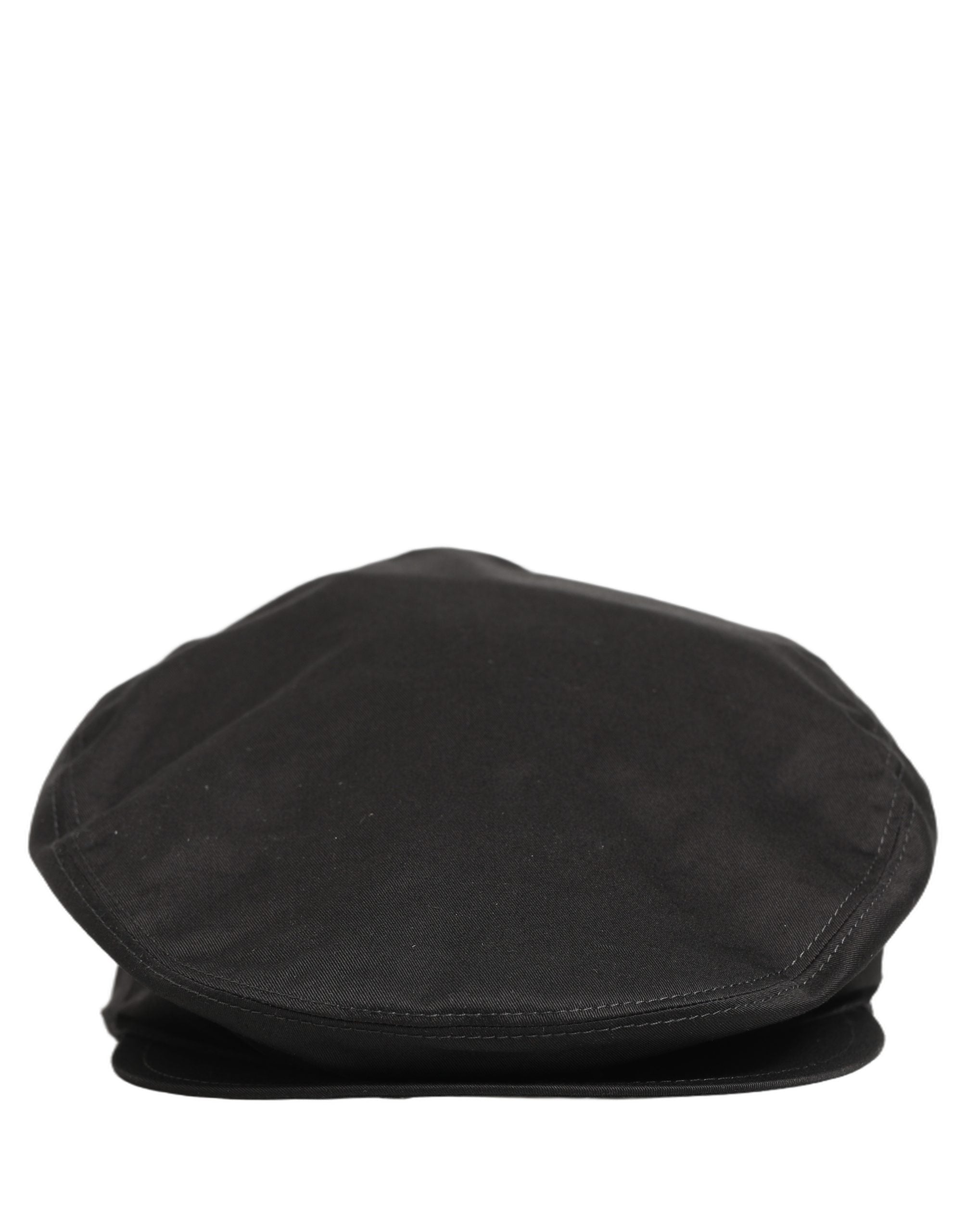 Dolce & Gabbana Men Black Cotton Stretch Newsboy Cloth Capello Hat