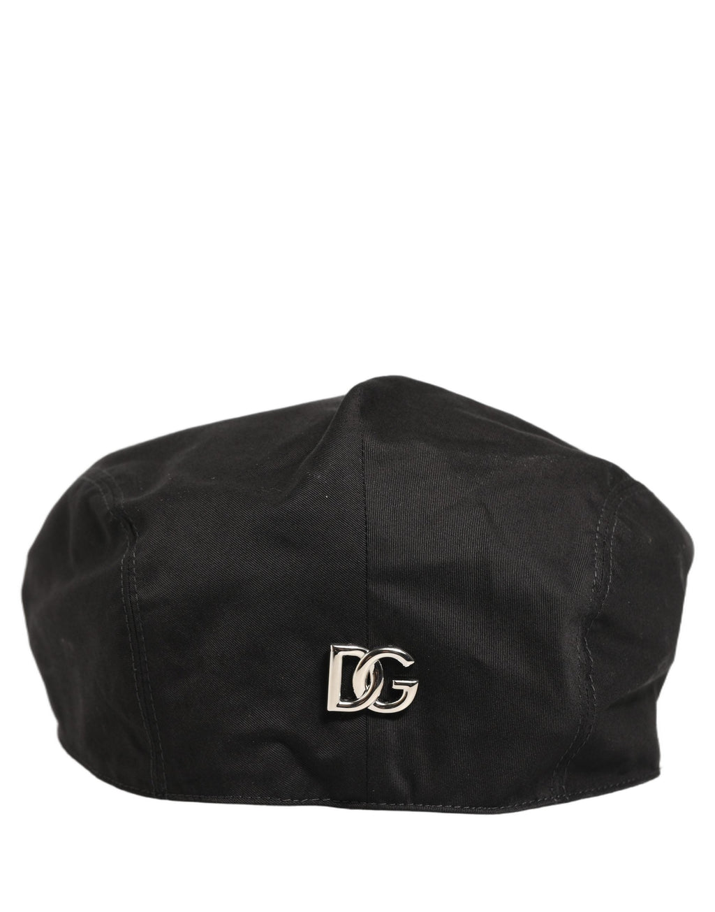 Dolce & Gabbana Men Black Cotton Stretch Newsboy Cloth Capello Hat