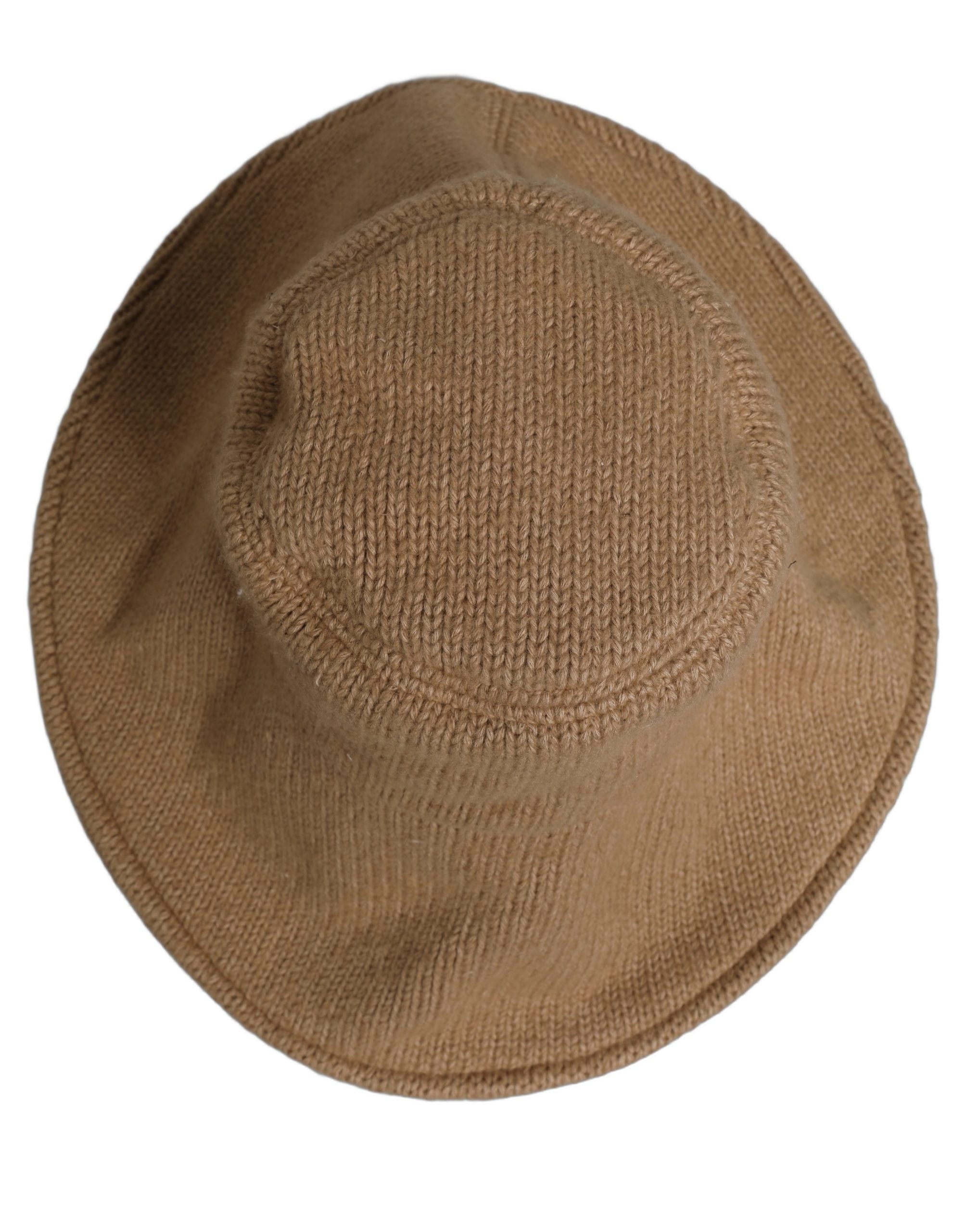 Dolce & Gabbana Women Brown Cotton Knit WideBrim Bucket Capello Hat