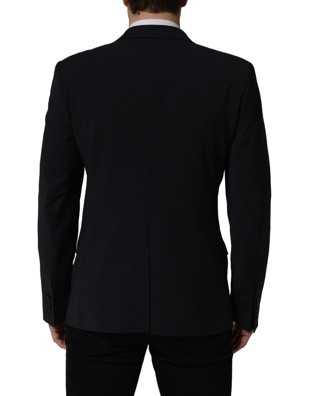 Dolce & Gabbana Black Wool Single Breasted Men Blazer Jacket