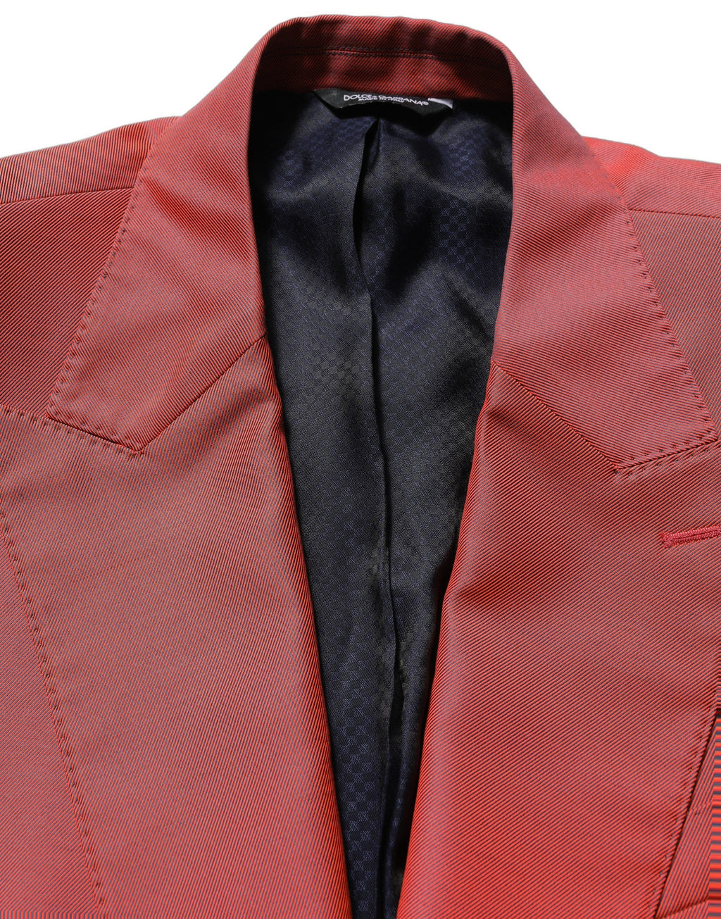 Dolce & Gabbana Red Wool Single Breasted Men Blazer Jacket