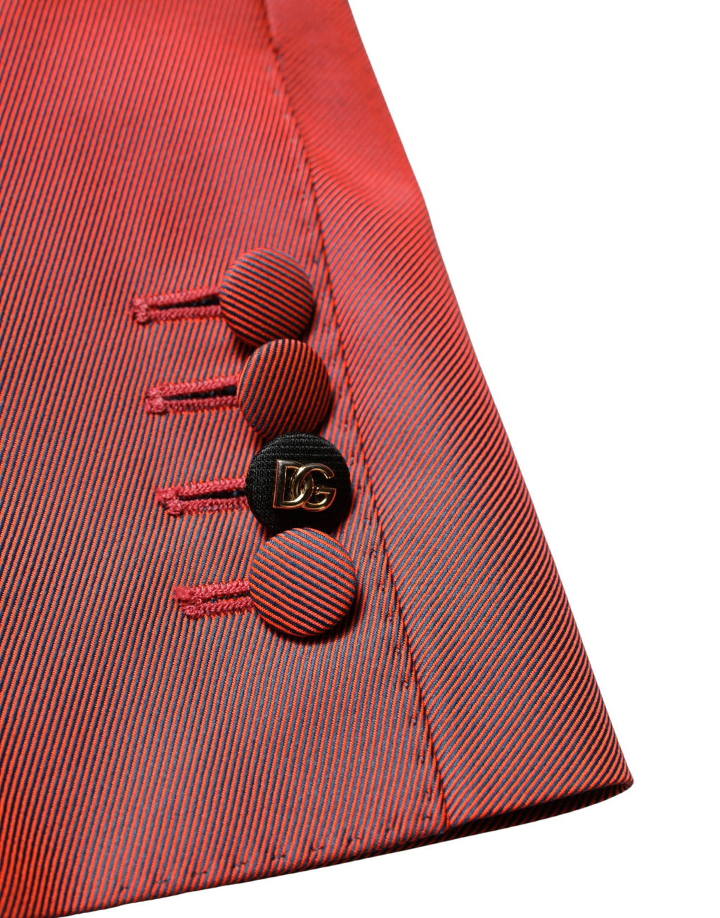 Dolce & Gabbana Red Wool Single Breasted Men Blazer Jacket