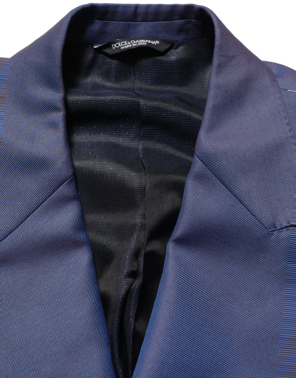 Dolce & Gabbana Blue Wool Double Breasted Men Blazer Jacket
