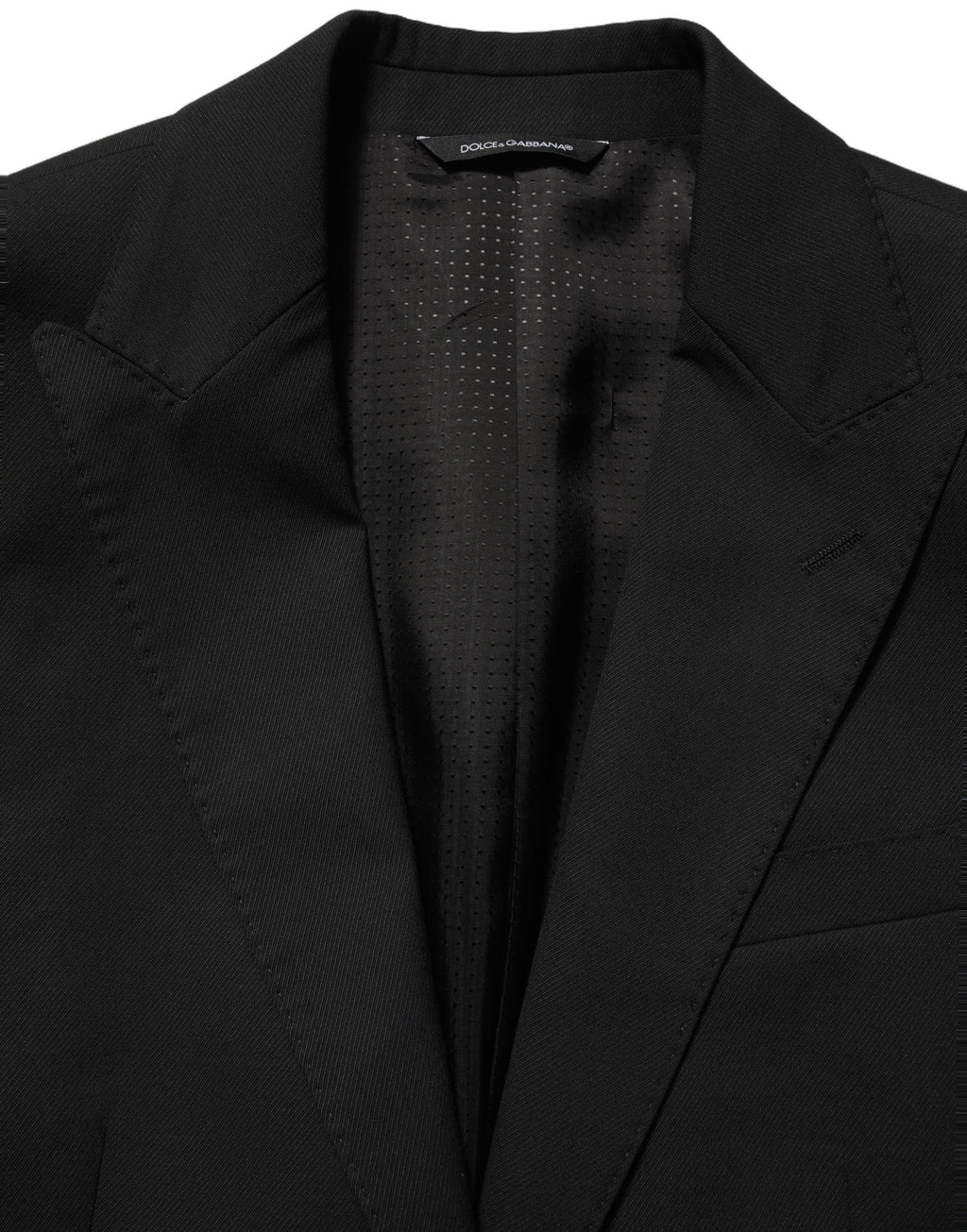 Dolce & Gabbana Black Polyester Single Breasted Blazer Jacket