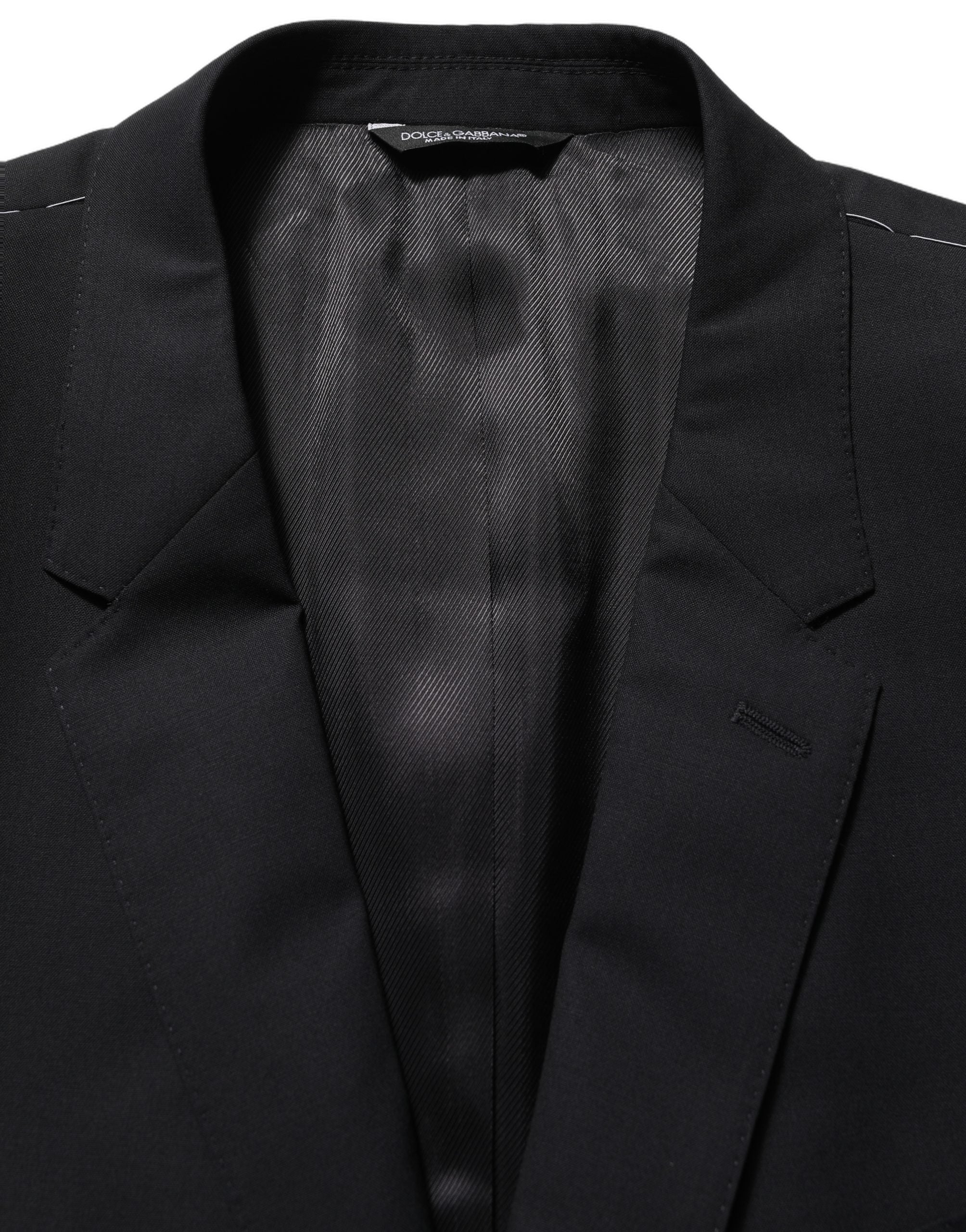 Dolce & Gabbana Black Wool Single Breasted Blazer Jacket