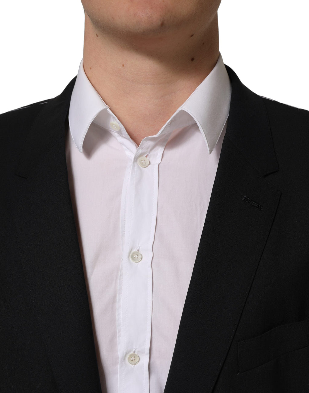 Dolce & Gabbana Black Wool Single Breasted Blazer Jacket