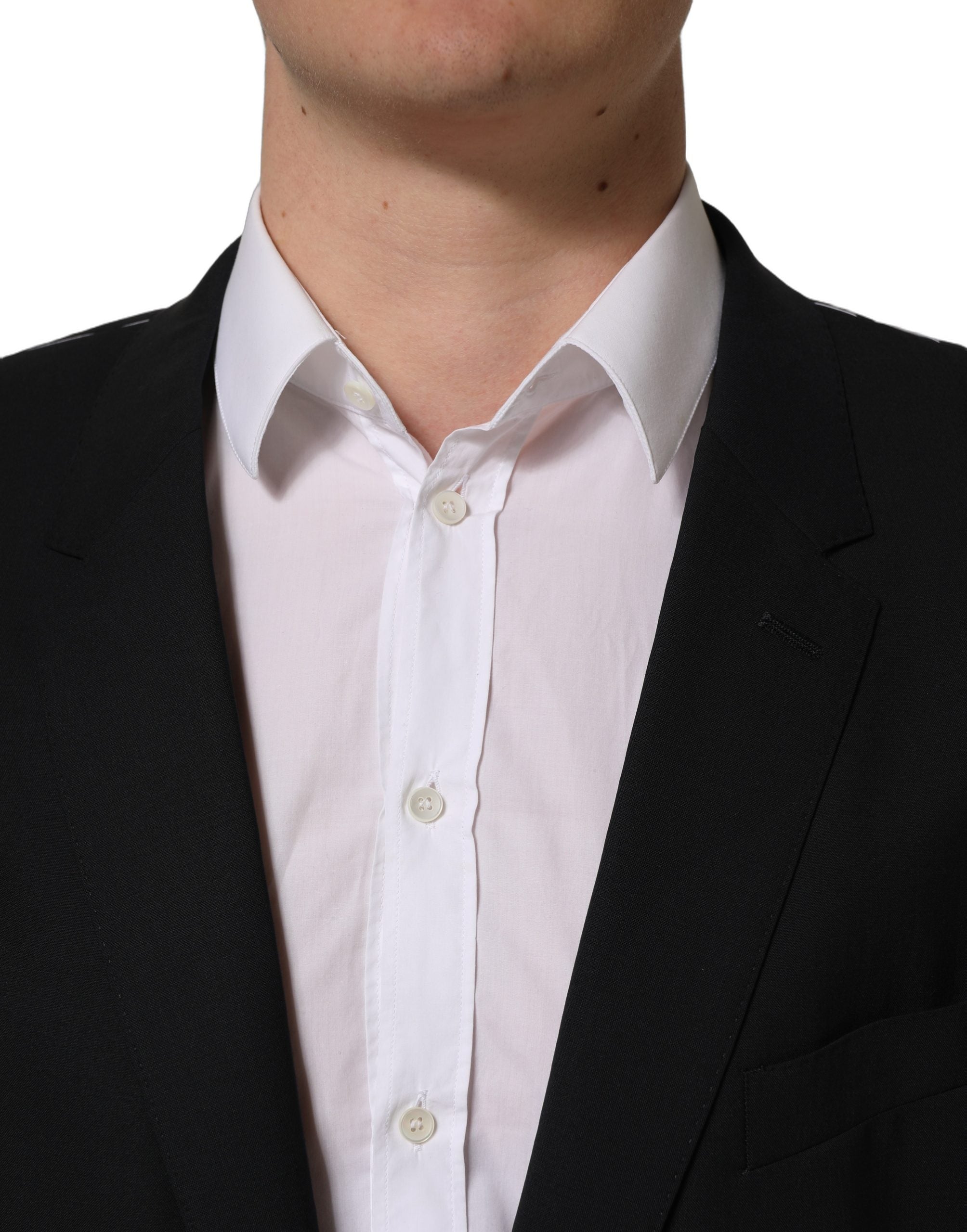Dolce & Gabbana Black Wool Single Breasted Blazer Jacket