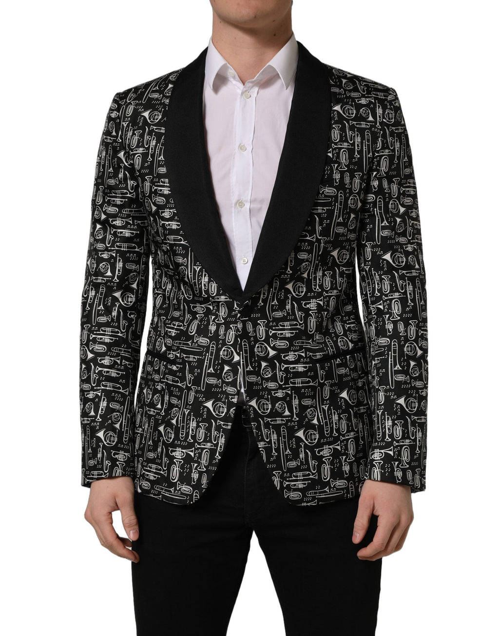 Dolce & Gabbana Black Crystal Embellished Coat Blazer Jacket