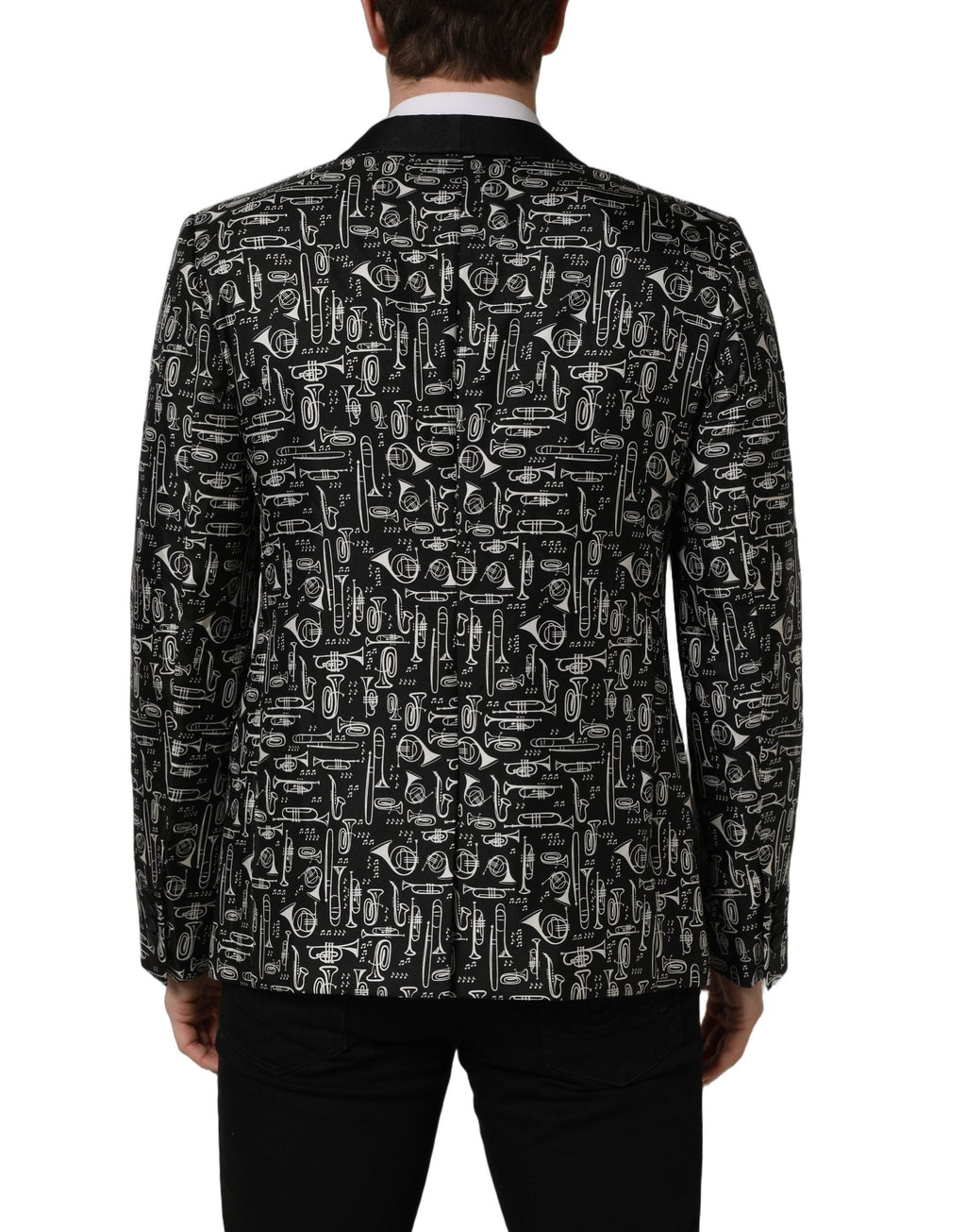Dolce & Gabbana Black Crystal Embellished Coat Blazer Jacket