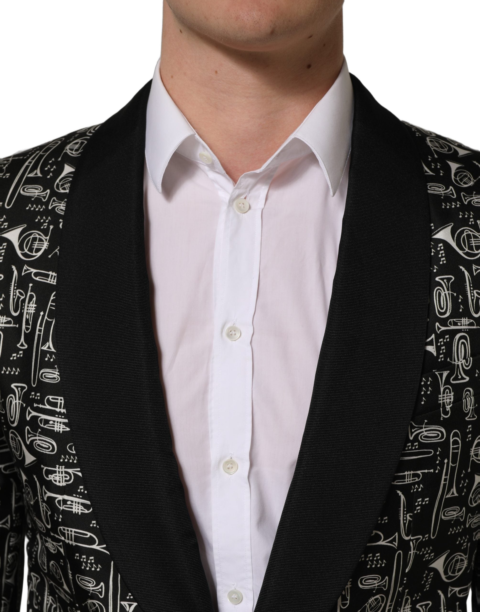 Dolce & Gabbana Black Crystal Embellished Coat Blazer Jacket