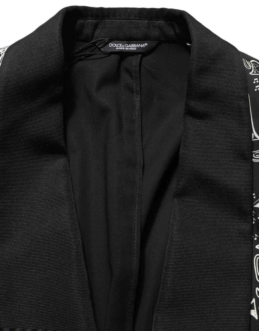 Dolce & Gabbana Black Crystal Embellished Coat Blazer Jacket