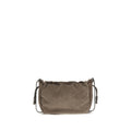 Brunello Cucinelli Brown Calf Leather Bos Taurus Shoulder Bag