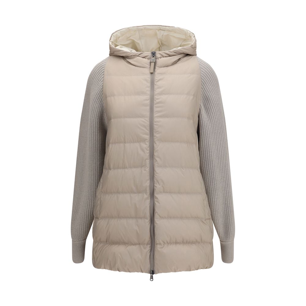 Brunello Cucinelli Gray Polyester Full-Length Jacket