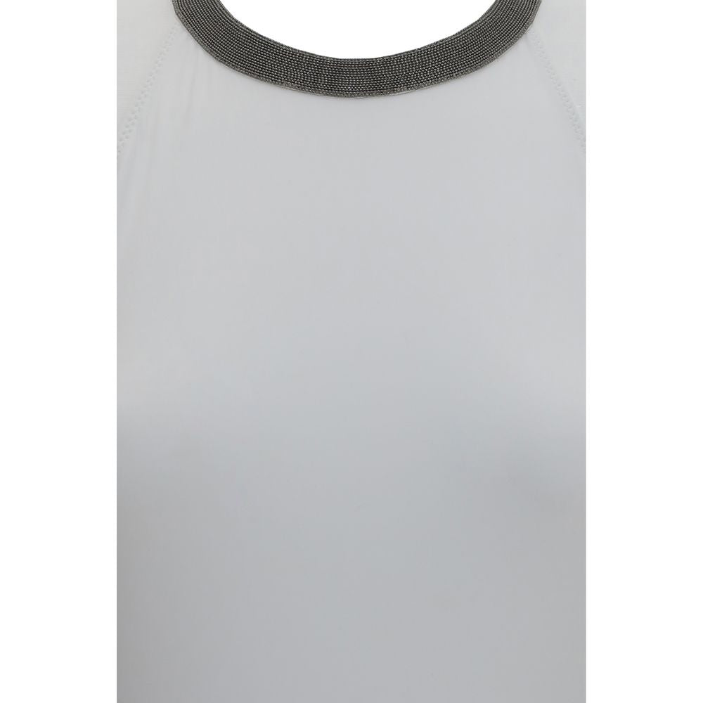 Brunello Cucinelli White Polyamide One-Piece Swimsuit