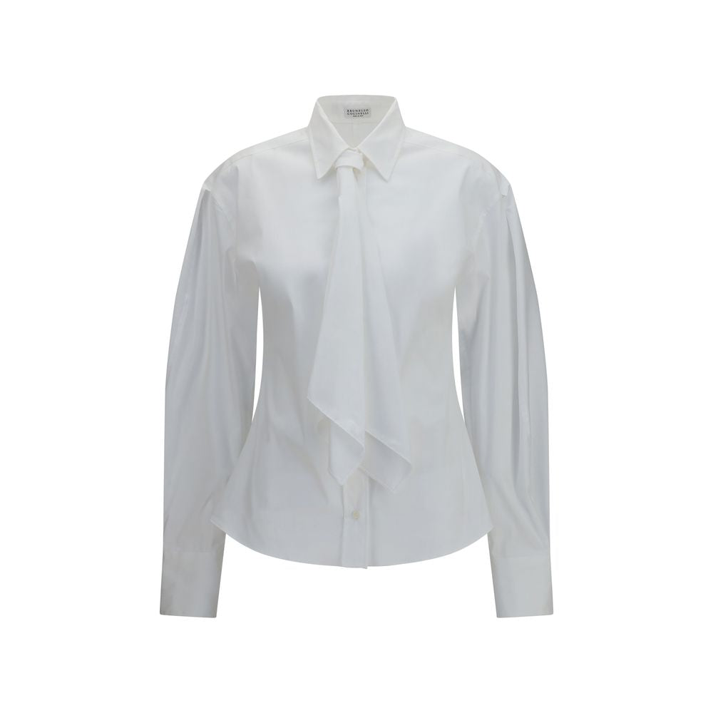 Brunello Cucinelli White Cotton Dress Shirt
