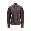 Brunello Cucinelli Brown Cotton Dress Shirt