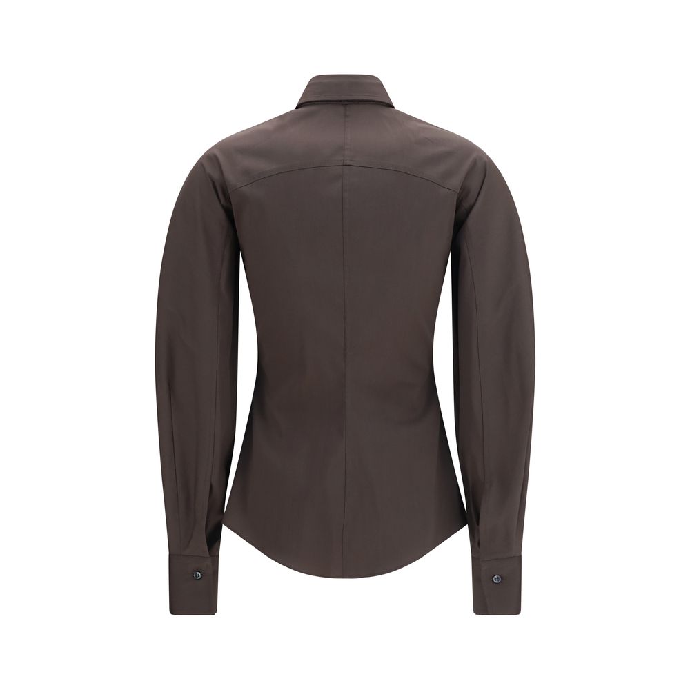 Brunello Cucinelli Brown Cotton Dress Shirt