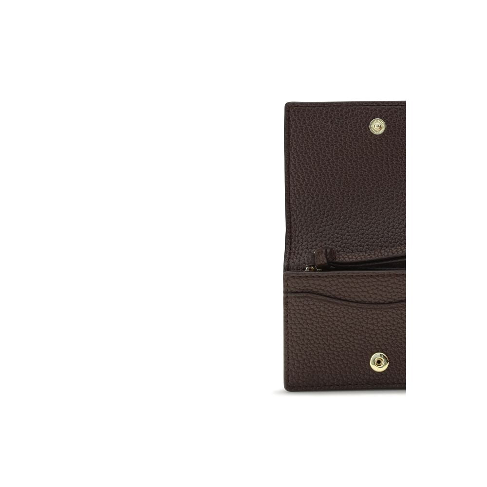 Ganni Brown Recycled Polyester Wallet
