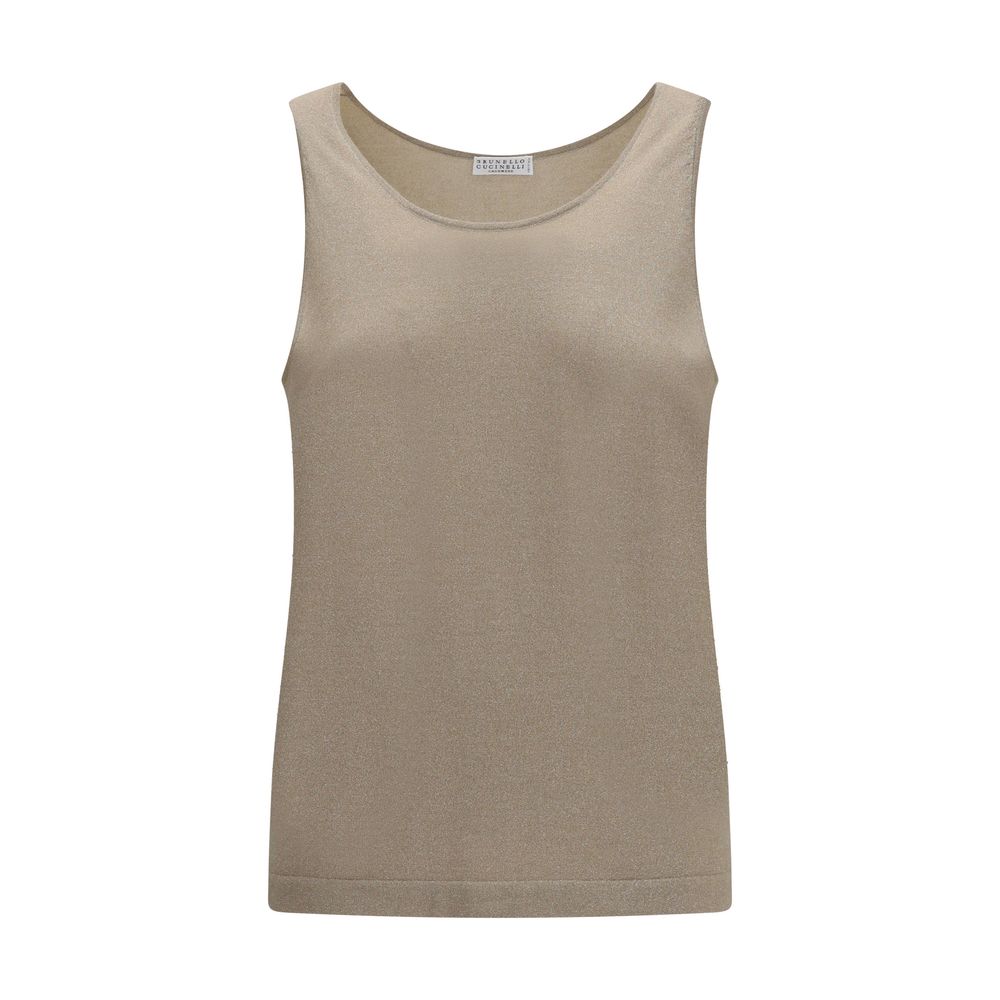Brunello Cucinelli Beige Cashmere Tank Tops