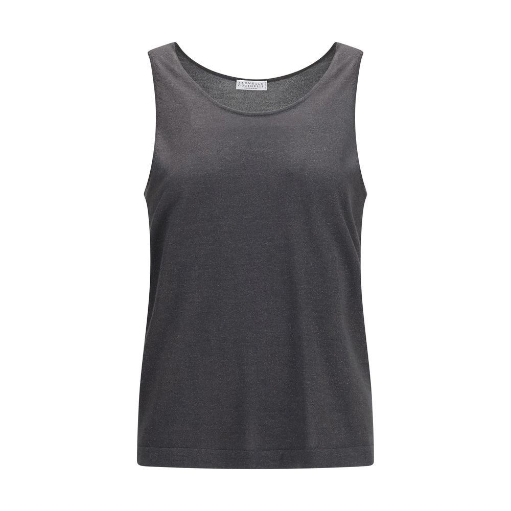 Brunello Cucinelli Gray Cashmere Tank Tops