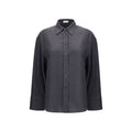 Brunello Cucinelli Gray Wool Oves Aries Dress Shirt